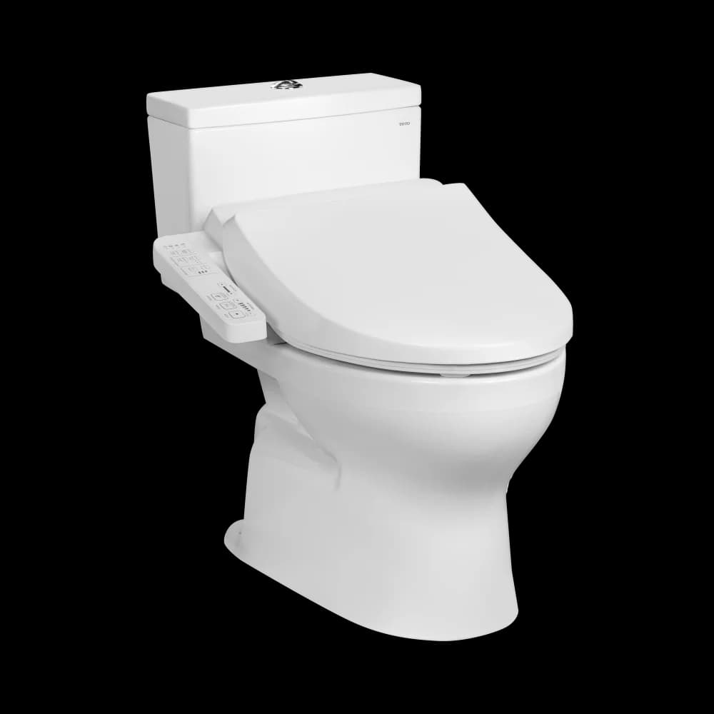 Bàn cầu 2 khối kèm nắp rửa điện tử WASHLET dòng C2 cơ bản TCF23710AAA